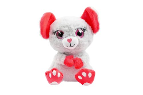 Nagy szemű cuki plüss Egér 30cm magas - Szürke