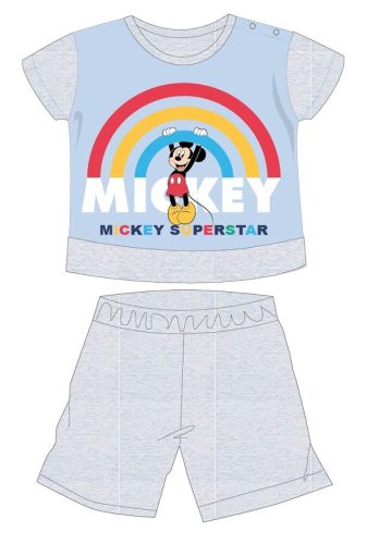 Disney Mickey egér nyári rövid ujjú baba pizsama - pamut jersey pizsama - szürke - 98