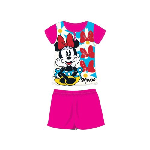 Nyári rövid ujjú gyerek pamut pizsama - Disney Minnie egér 