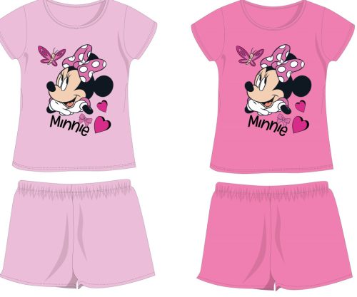 Disney Minnie egér pamut nyári együttes - póló-rövidnadrág szett - világosrózsaszín - 110